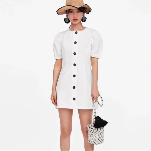 Zara | Dresses | Zara Linen Cotton Blend Puff Sleeve Button Down Mini Dress Off White Cream Xl | Poshmark Zara | Dresses | Zara Linen Cotton Blend Puff Sleeve Button Down Mini Dress Off White Cream Xl | Poshmark